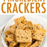 Everything but the bagel almond flour crackers in a bowl.