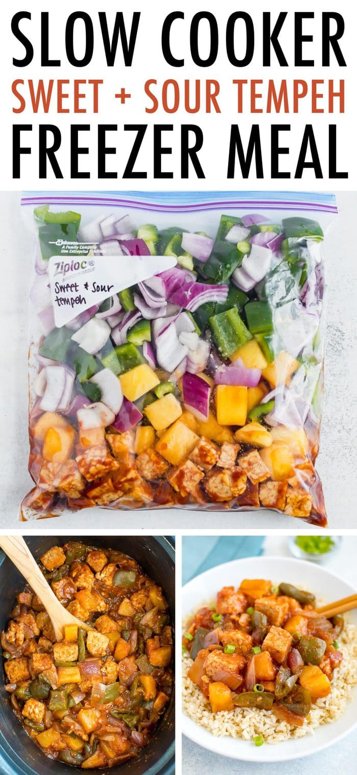 Slow Cooker Vegan Sweet and Sour Tempeh Eating Bird Food