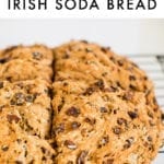 Irish soda bread made with whole wheat flour and raisins.