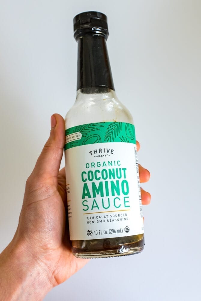 Thrive Market coconut amino sauce.