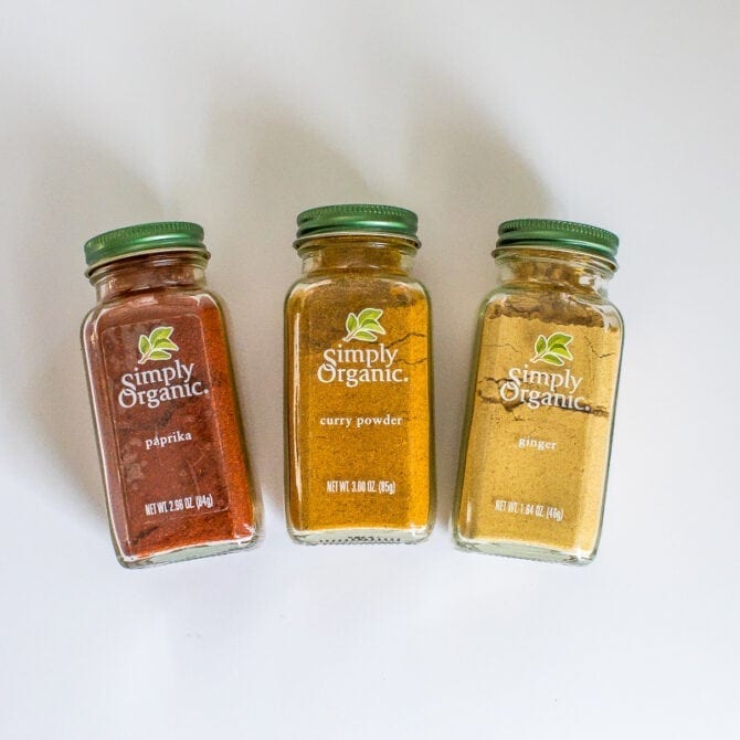 Simply Organic spices.