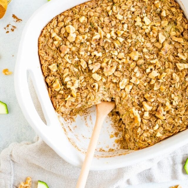 Zucchini Bread Baked Oatmeal Eating Bird Food