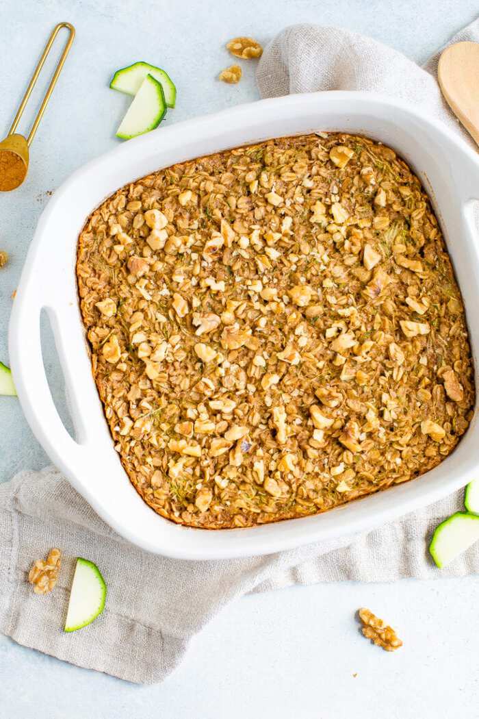 Zucchini Bread Baked Oatmeal Eating Bird Food