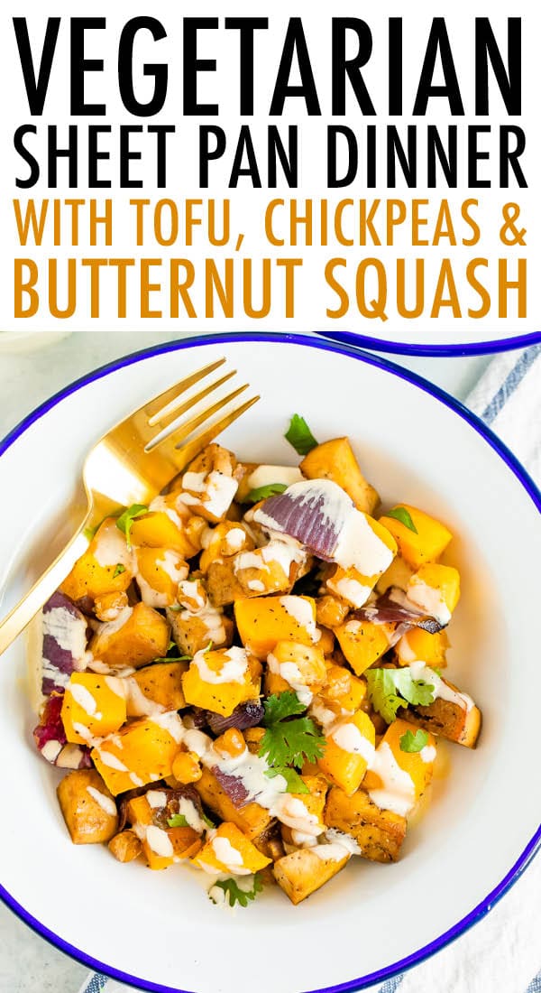 Vegetarian Sheet Pan Dinner with Tofu and Chickpeas Eating Bird Food