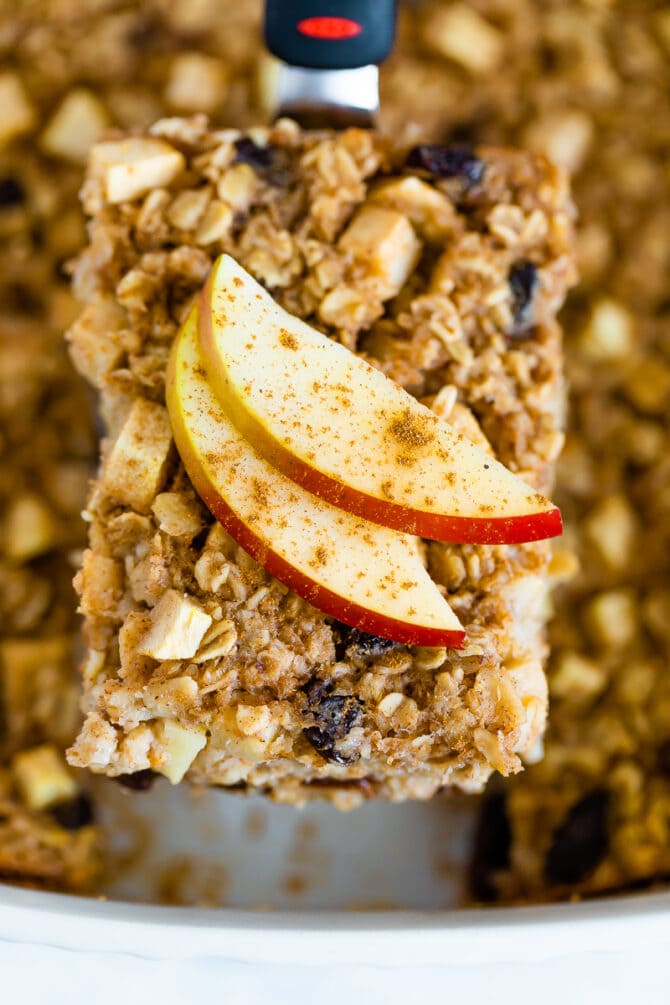 Apple Cinnamon Baked Oatmeal Eating Bird Food