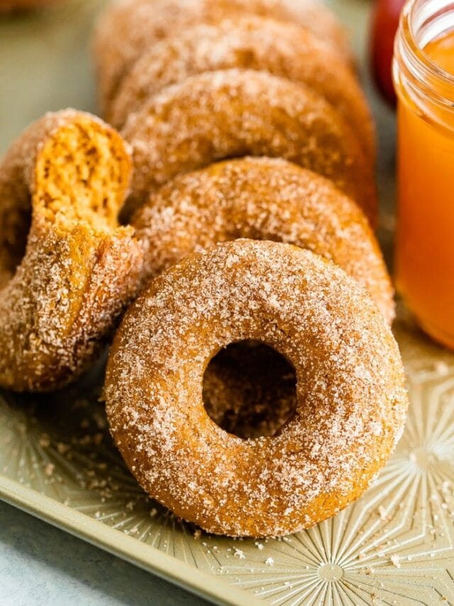 Healthy Baked Apple Cider Donuts Eating Bird Food