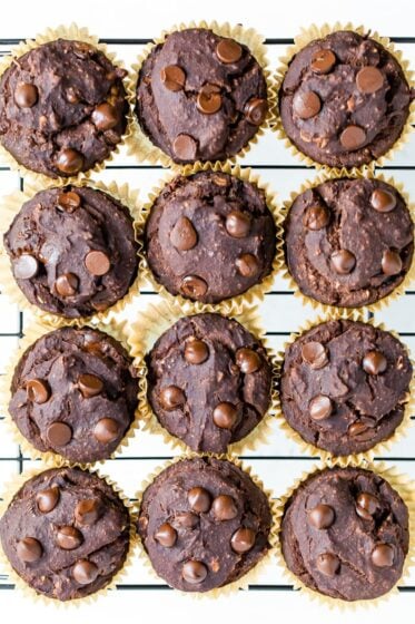 Double Chocolate Protein Muffins