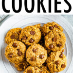 Plate of chocolate chip lactation cookies.