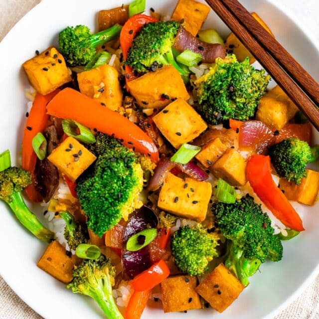 Healthy + Easy Tofu StirFry Eating Bird Food