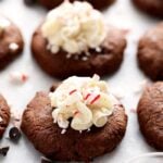 Hot cocoa cookies in a row.
