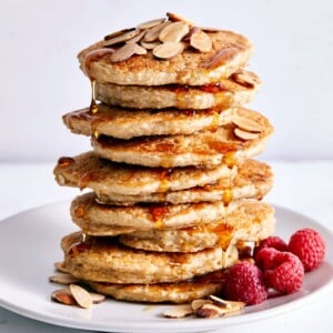 Tofu Oatmeal Pancakes by Real Simple.