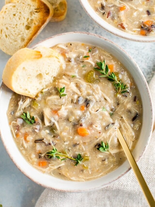 Slow Cooker Chicken Wild Rice Soup Eating Bird Food