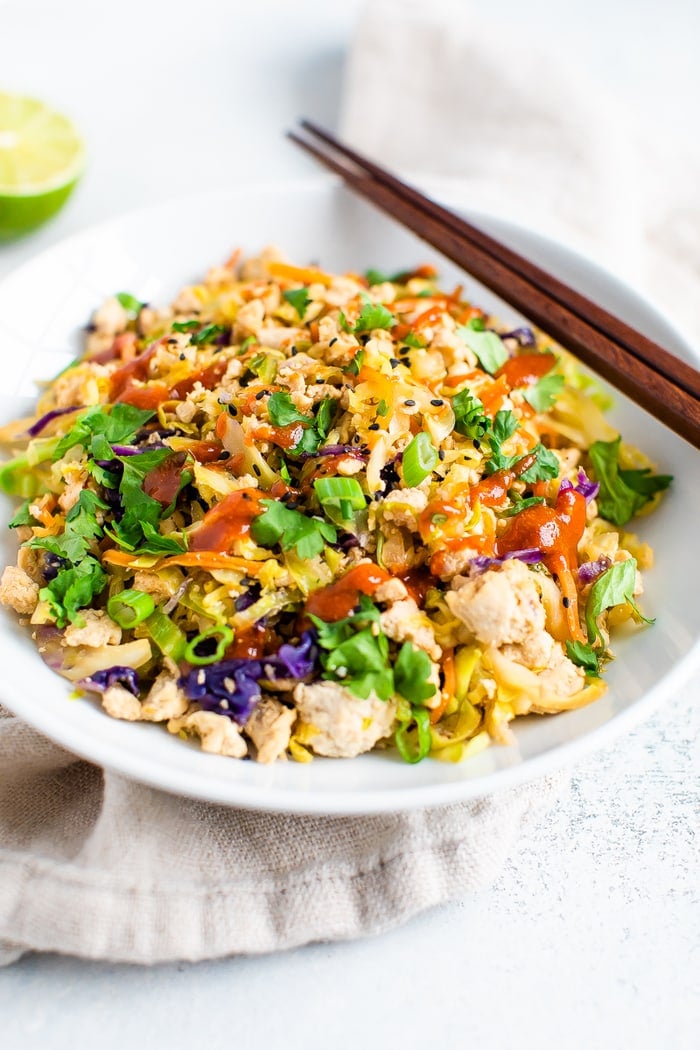 Egg Roll In A Bowl Eating Bird Food