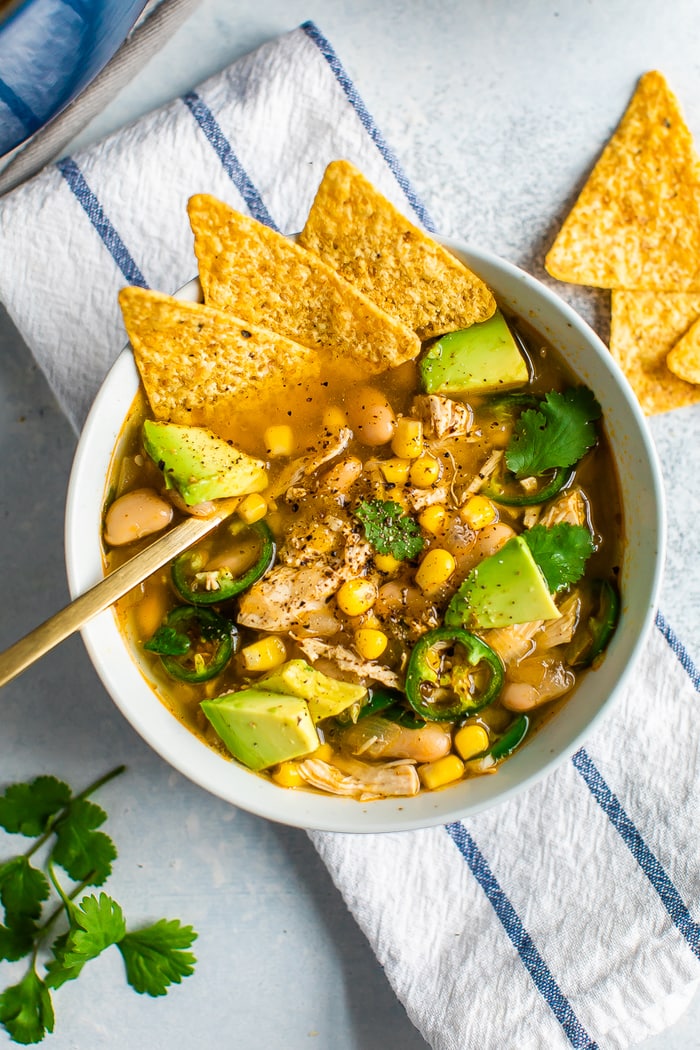 Healthy White Bean Chicken Chili Eating Bird Food