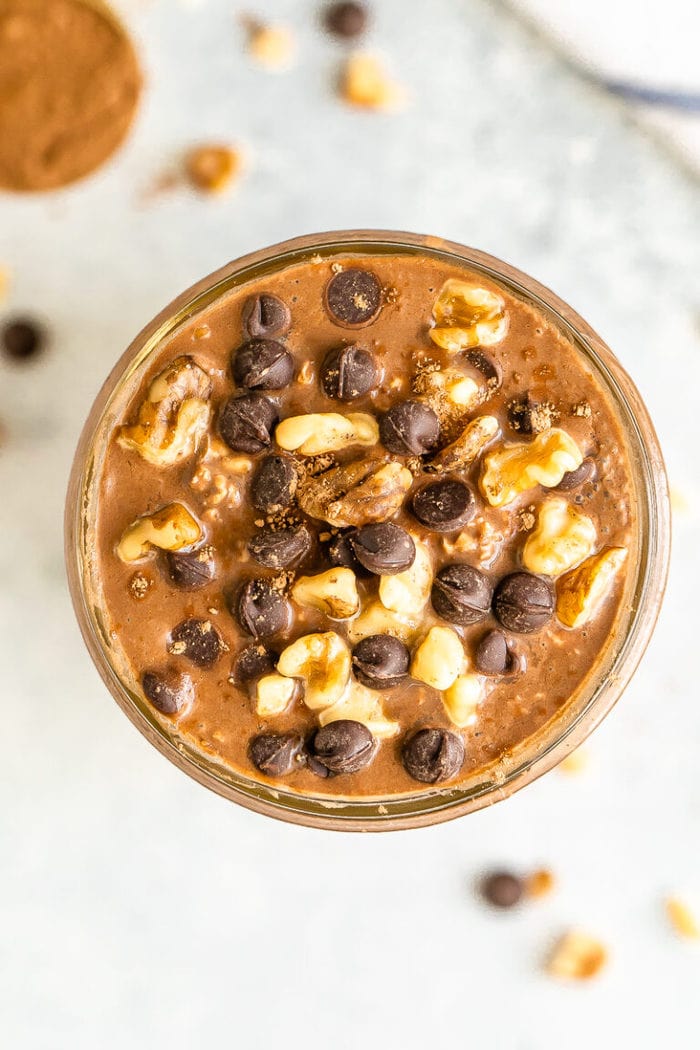 Brownie Batter Overnight Oats Eating Bird Food