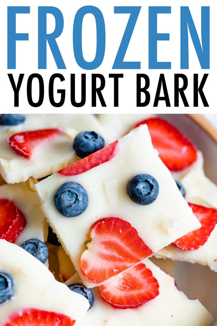 Frozen Yogurt Bark with Berries Eating Bird Food