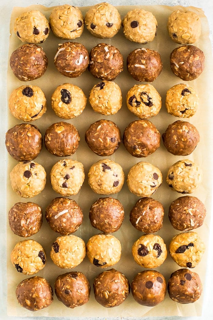 Peanut Butter Oatmeal Cookie Protein Balls - Feasting not Fasting