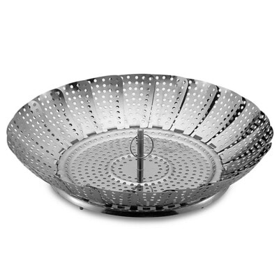 Stainless steel steamer basket.