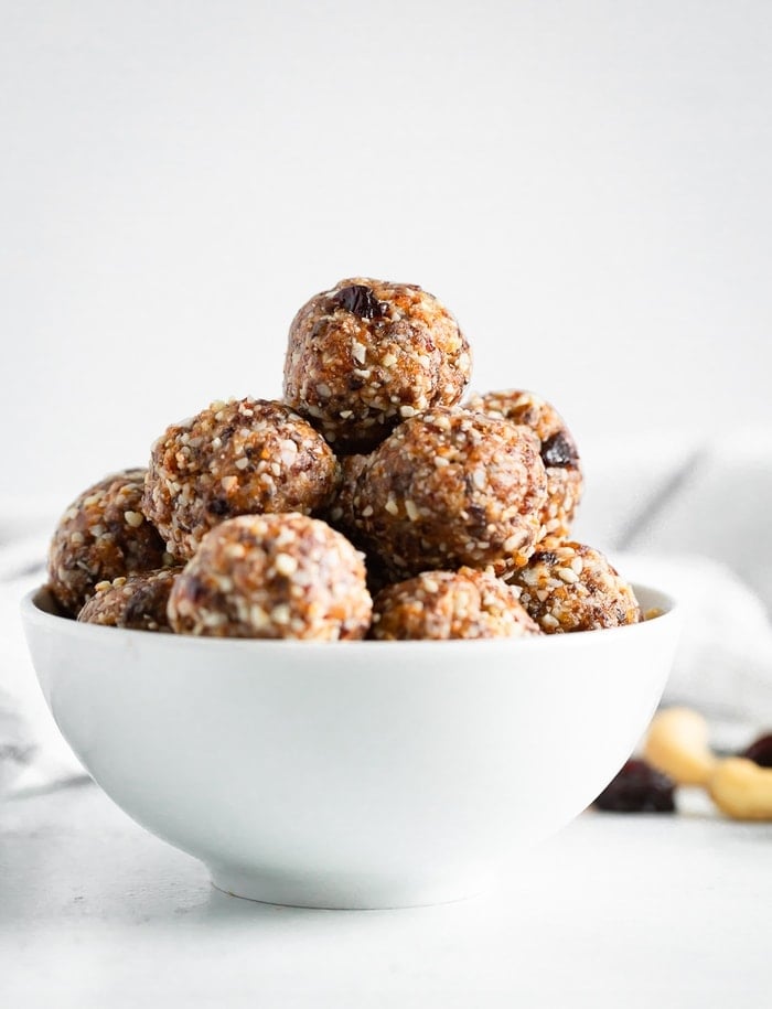 Cherry Energy Balls Eating Bird Food