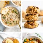 A collage of photos of foods that are soy and diary free.