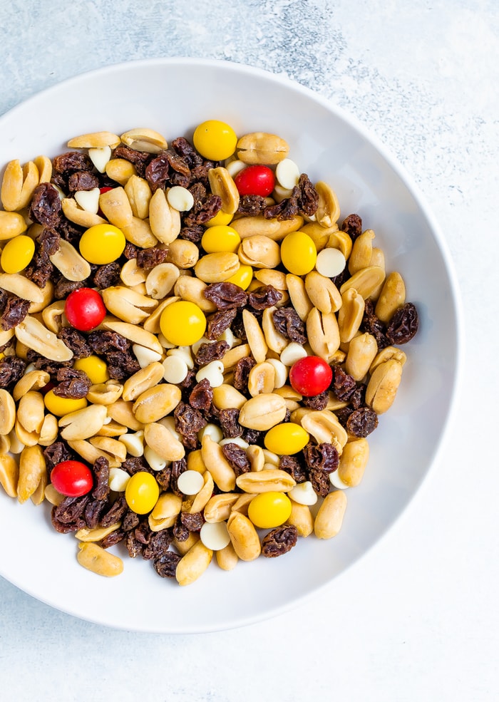 Bowl of monster trail mix.