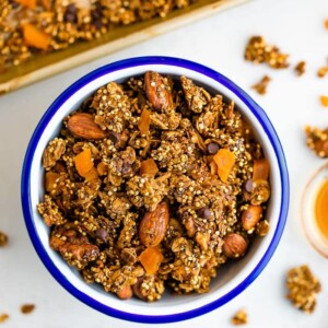 Bowl of quinoa granola.