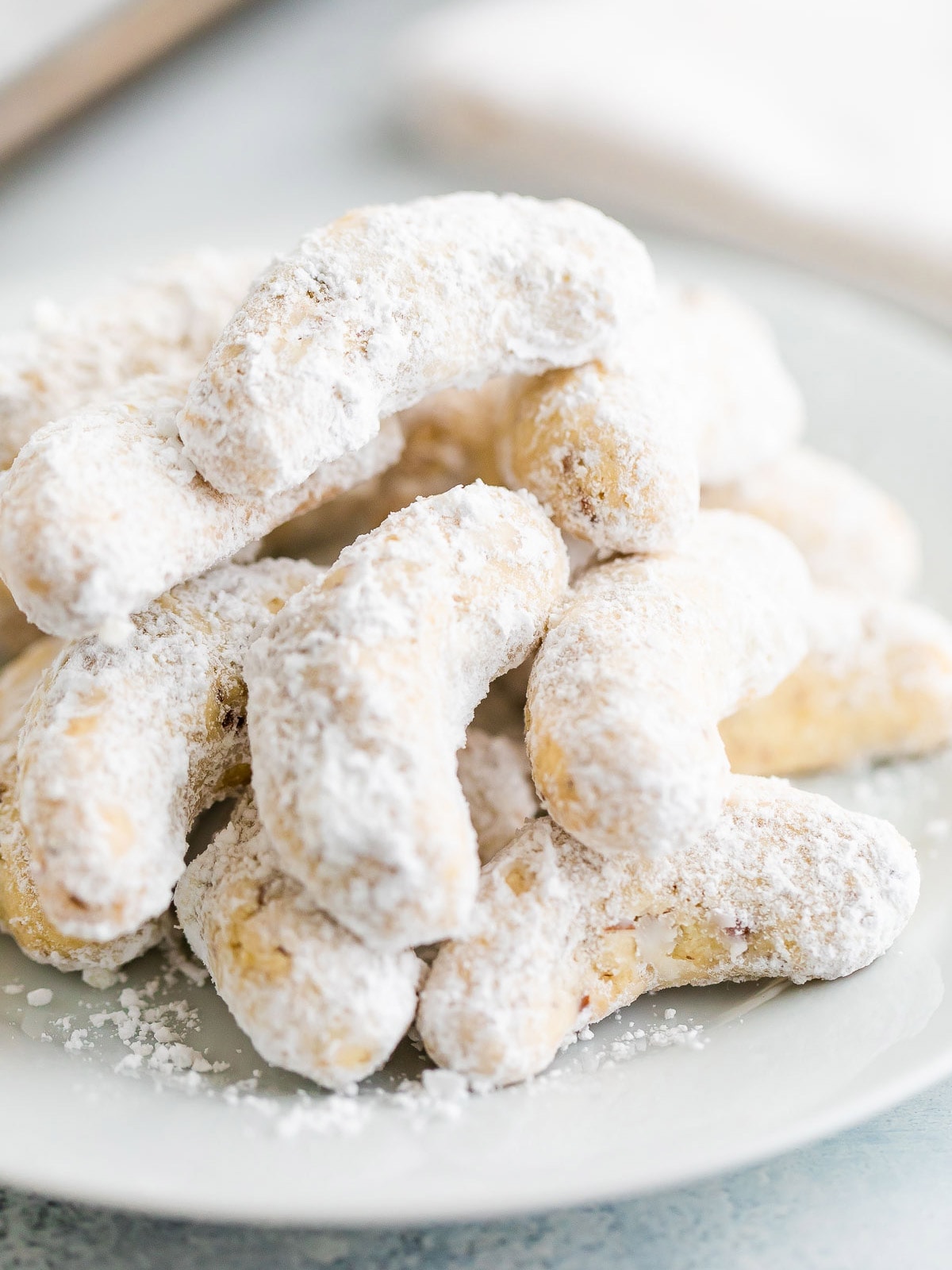 Almond Crescent Cookies Eating Bird Food