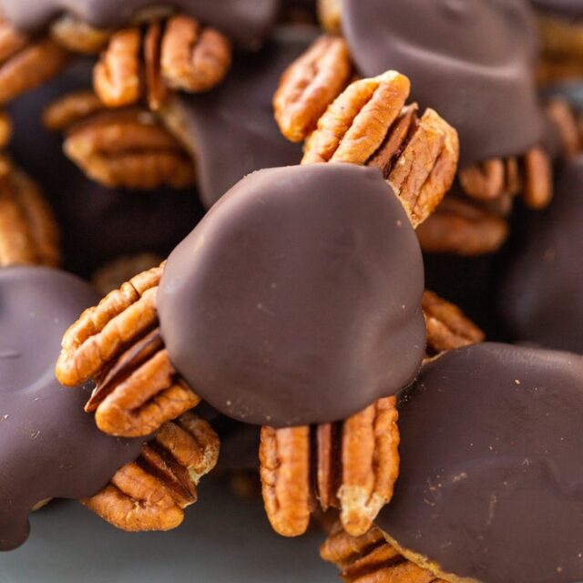 5-Ingredient Easy Chocolate Turtles Vegan - Eating Bird Food