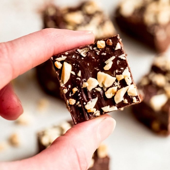 Healthy Chocolate Peanut Butter Fudge