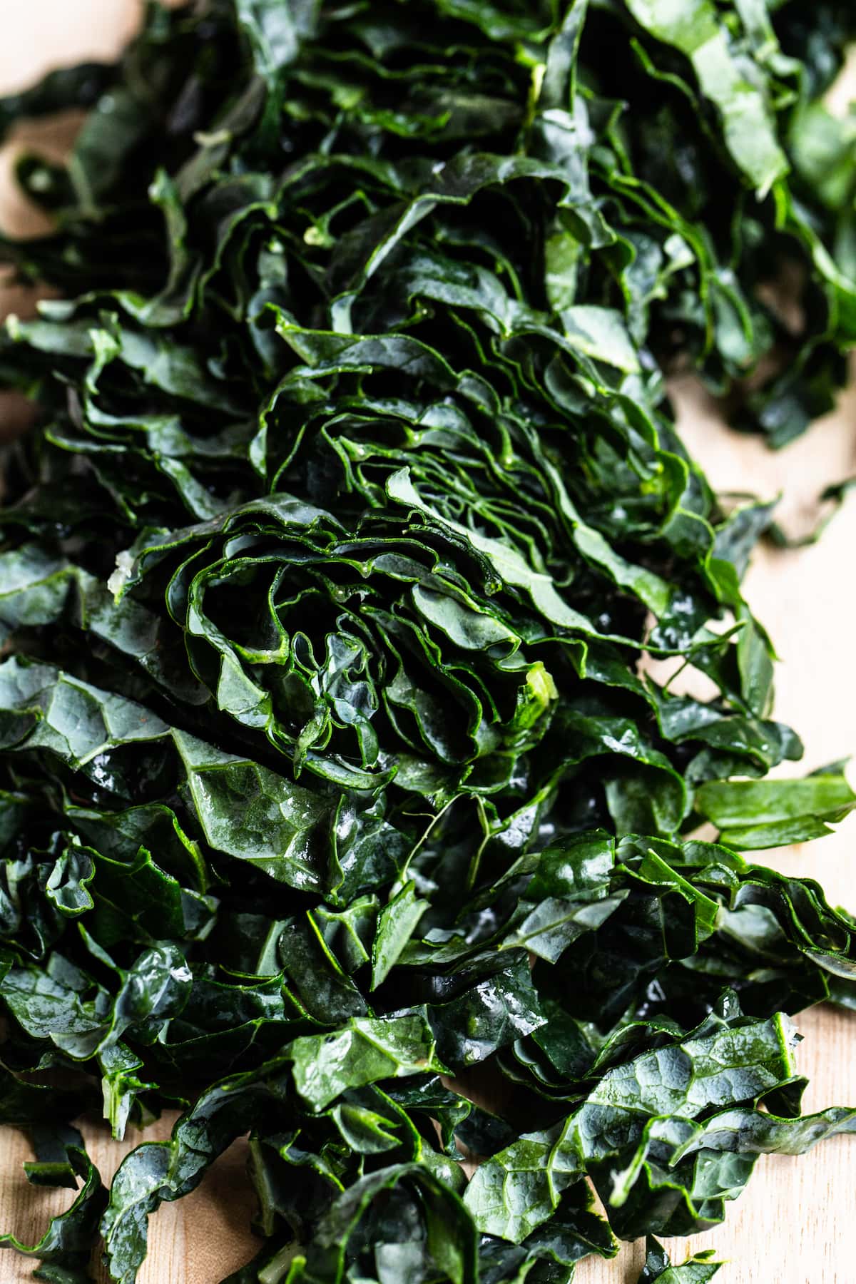 Chopped kale.