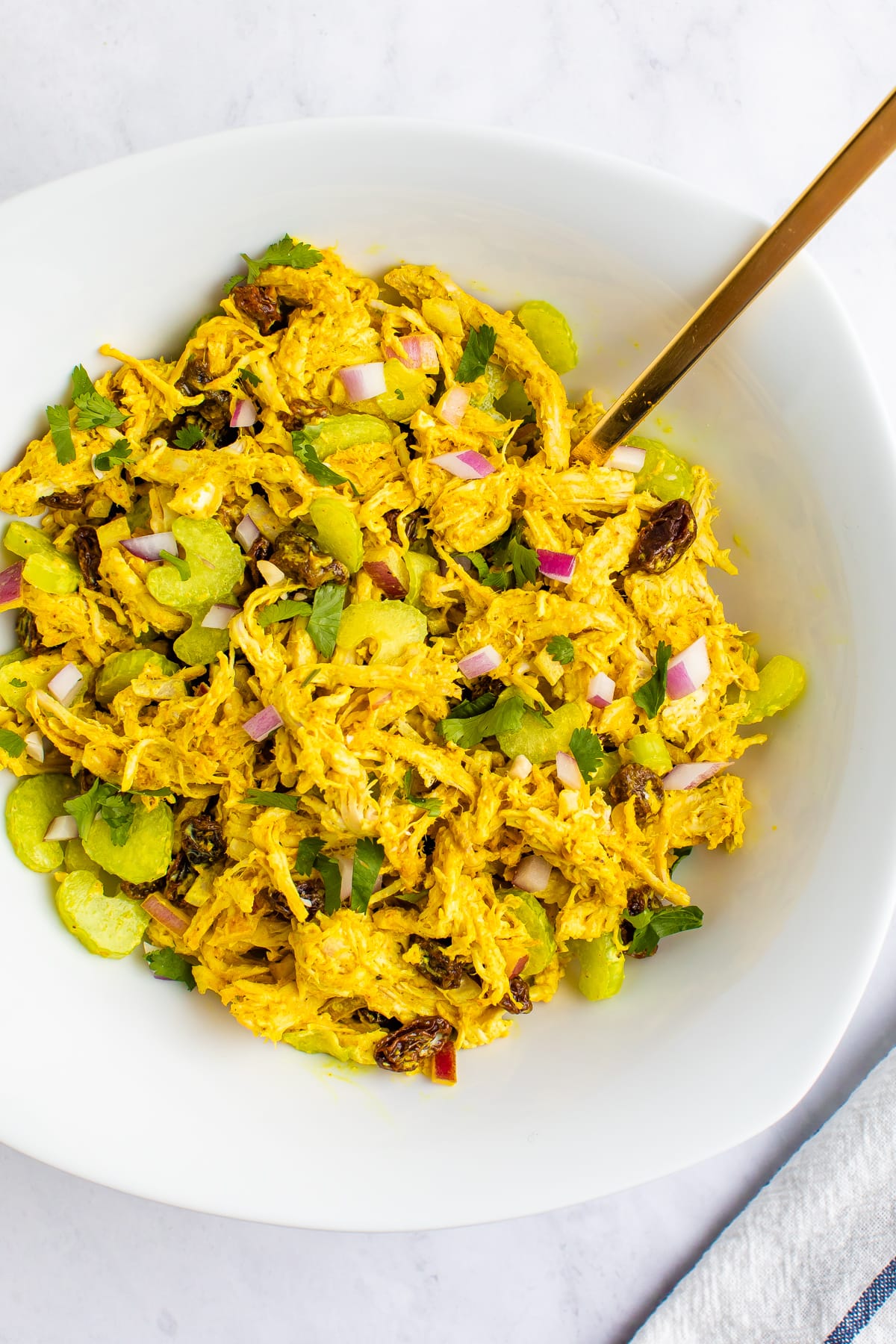 Curried Chicken Salad (Meal Prep) - The Forked Spoon