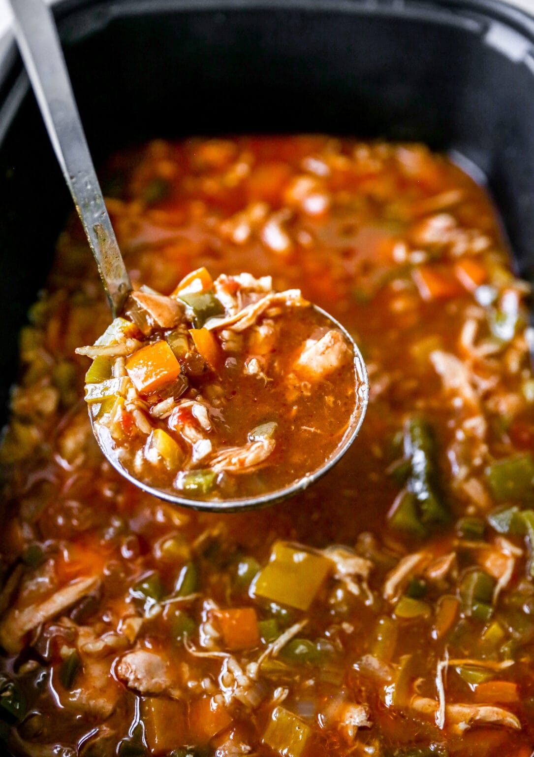 Easy Chicken Fajita Soup {Slow Cooker or Instant Pot} - Eating Bird Food