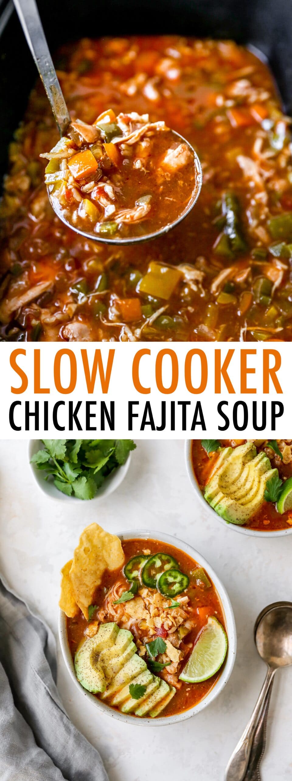 Easy Chicken Fajita Soup {Slow Cooker or Instant Pot} Eating Bird Food
