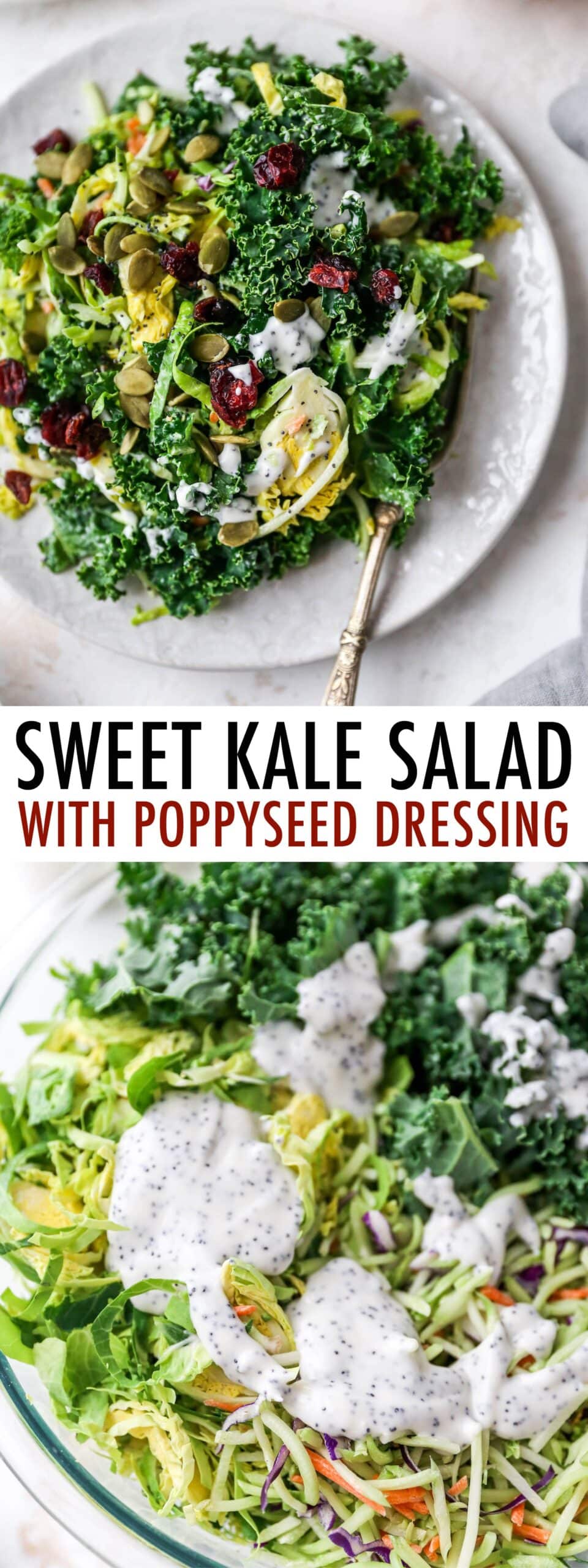 Sweet Kale Salad {w/ Poppyseed Dressing} Eating Bird Food