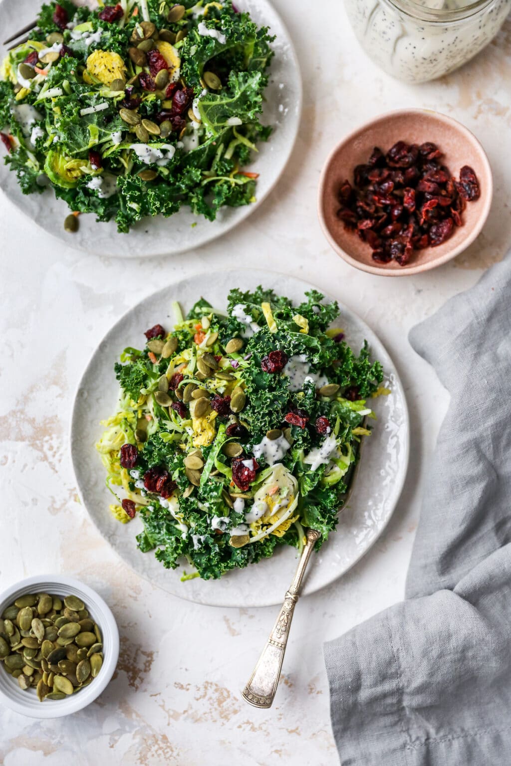 Sweet Kale Salad {w/ Poppyseed Dressing} Eating Bird Food