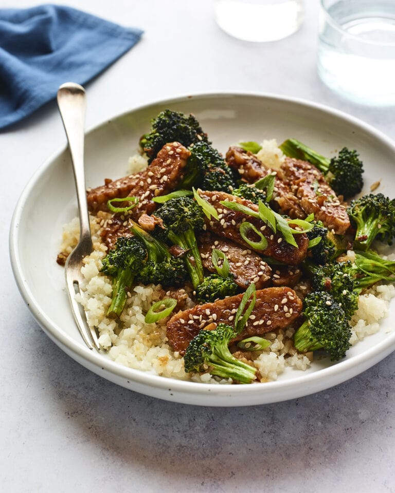 Teriyaki Tempeh and Broccoli {15 Minutes} Eating Bird Food