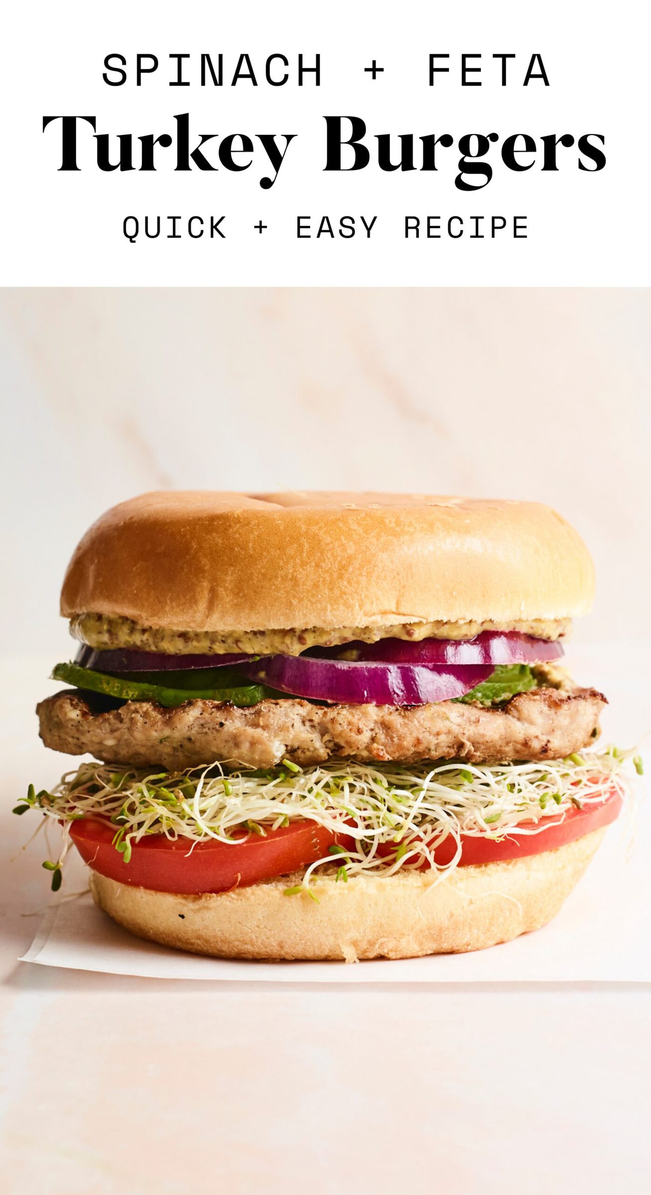 Easy Spinach and Feta Turkey Burgers Eating Bird Food