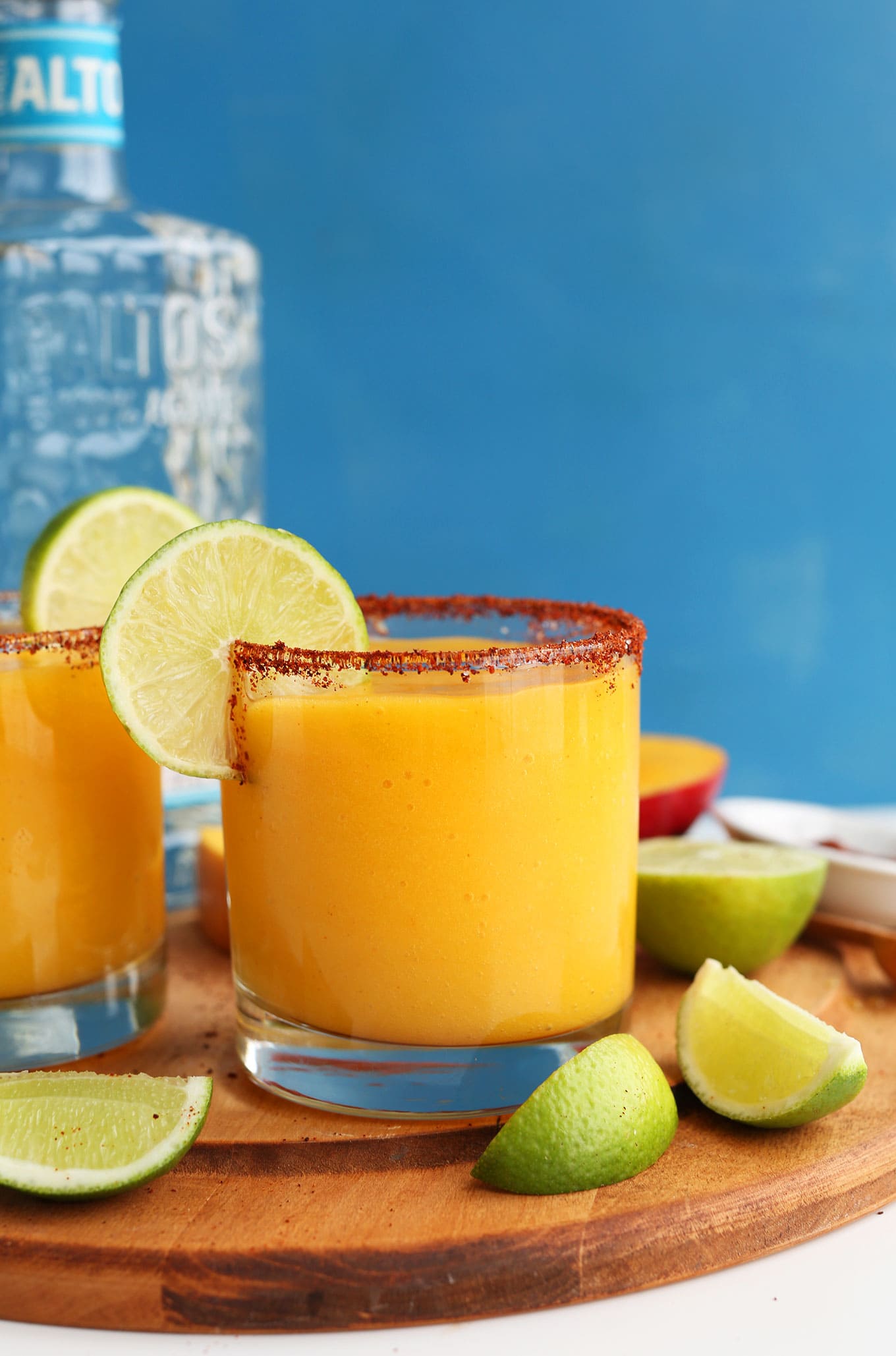 Chili Lime Mango Margaritas by Minimalist Baker.