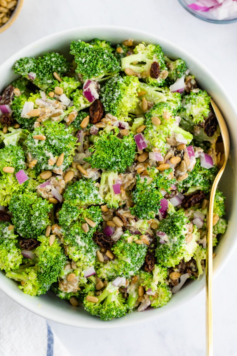 The BEST Vegan Broccoli Salad Eating Bird Food