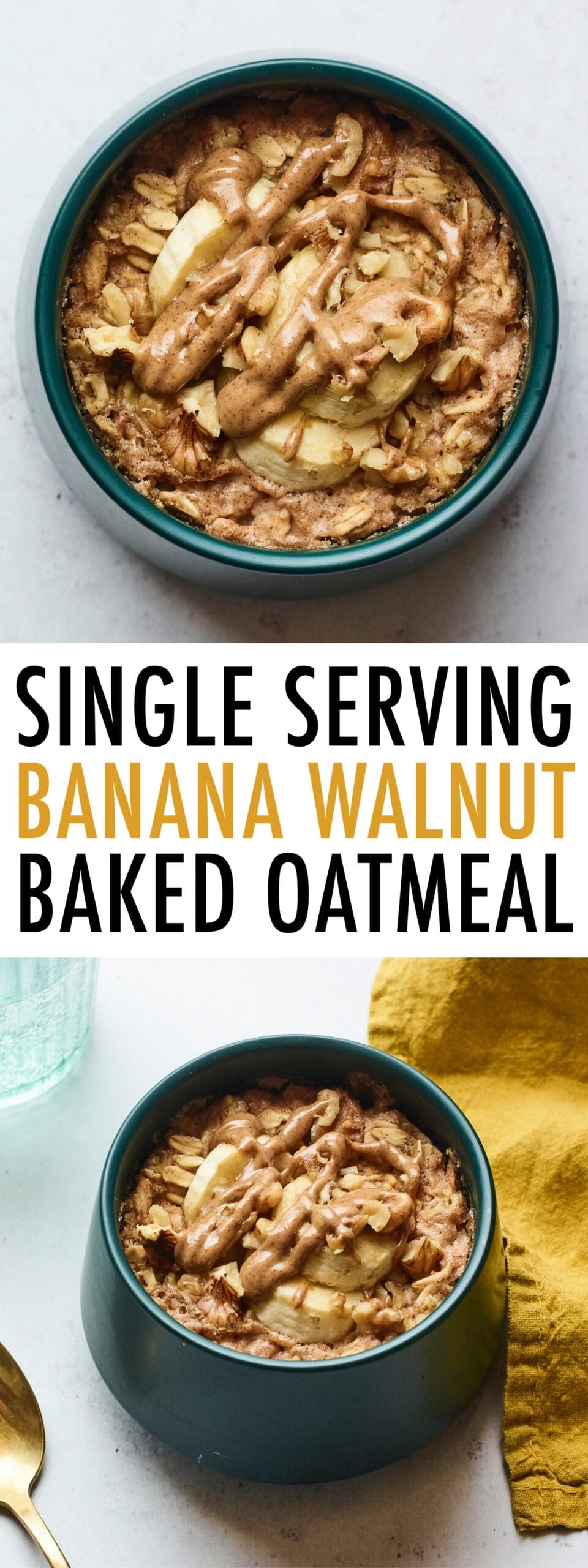 Single Serving Banana Baked Oatmeal Eating Bird Food