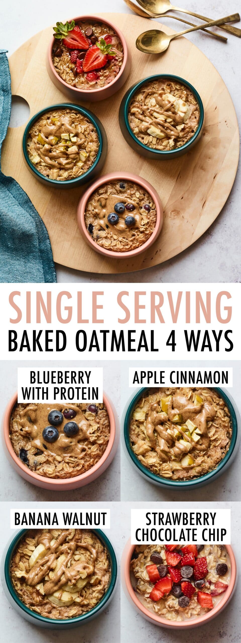 Single Serving Baked Oatmeal 4 Ways Eating Bird Food
