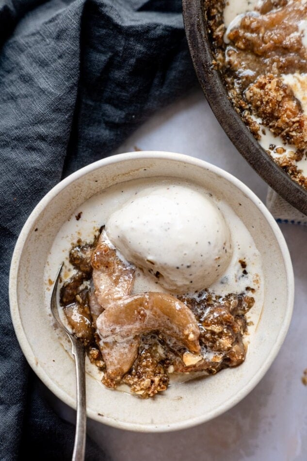 Healthy Apple Crisp with Oatmeal Topping Eating Bird Food