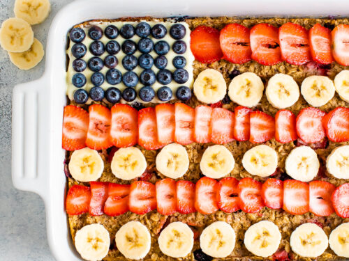 Flag Baked Oatmeal - Eating Bird Food