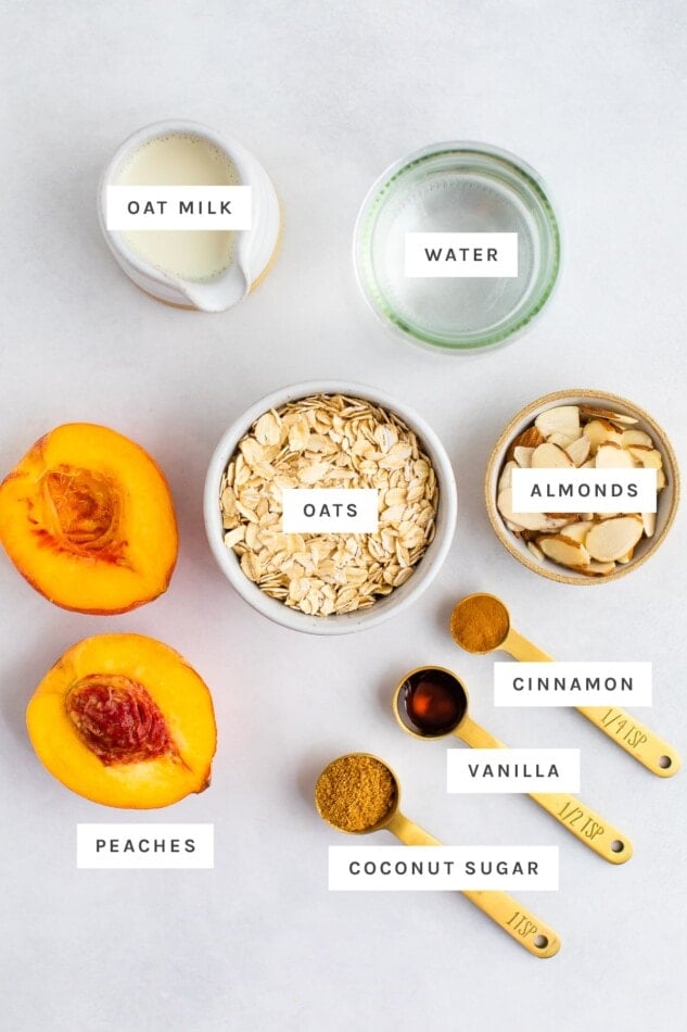 Peaches and Cream Oatmeal - Eating Bird Food