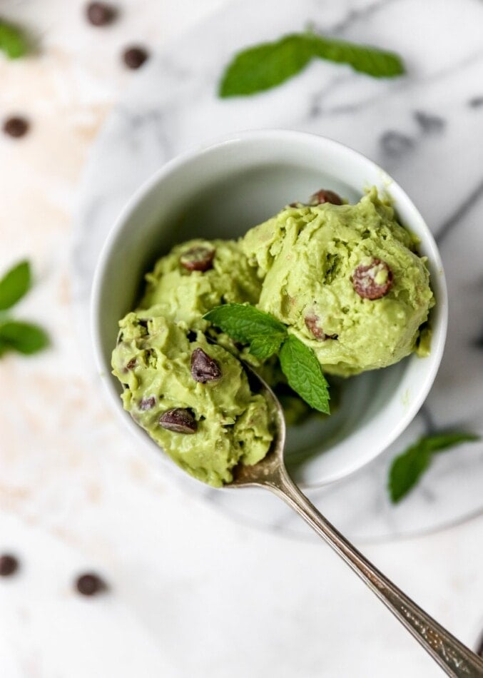 Chocolate Avocado Homemade Ice Cream