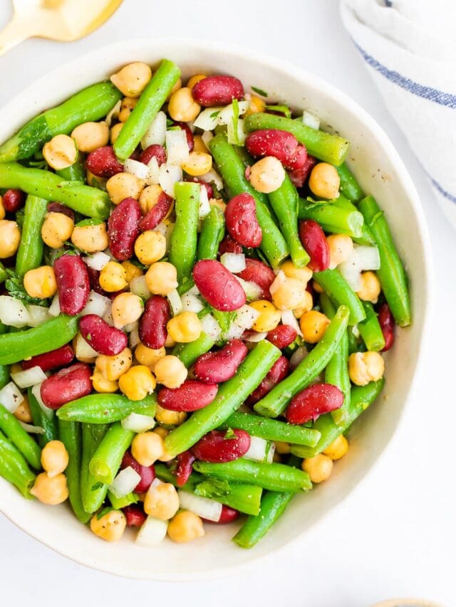 Healthy Three Bean Salad Eating Bird Food