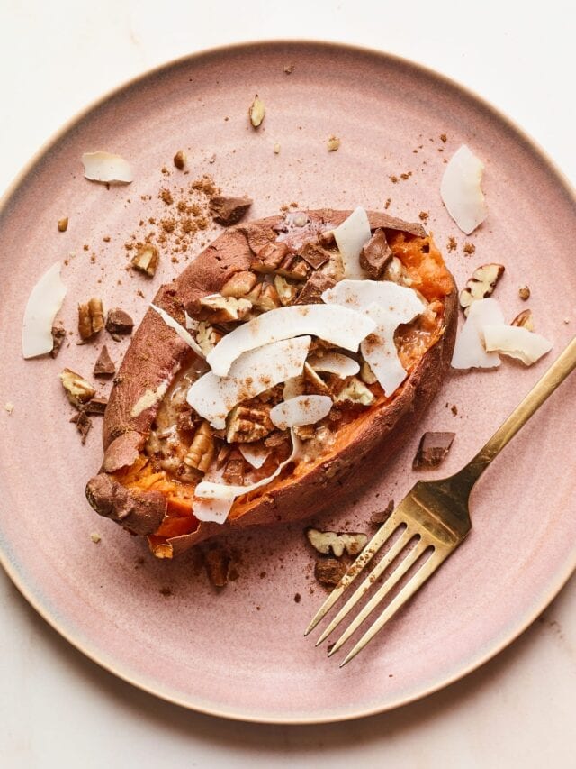 Dessert Baked Sweet Potato Eating Bird Food