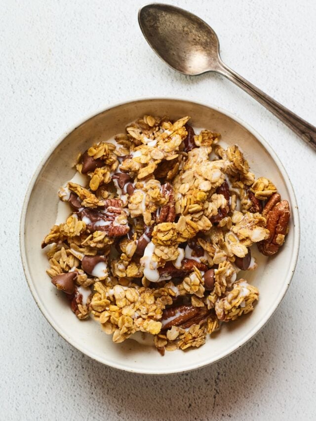 Healthy + Easy Pumpkin Granola Eating Bird Food