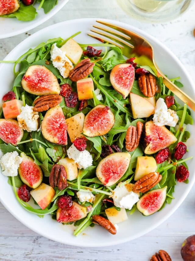 Fig Salad with Arugula and Goat Cheese Eating Bird Food
