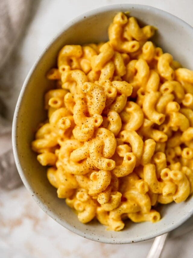 Vegan Mac and Cheese Eating Bird Food